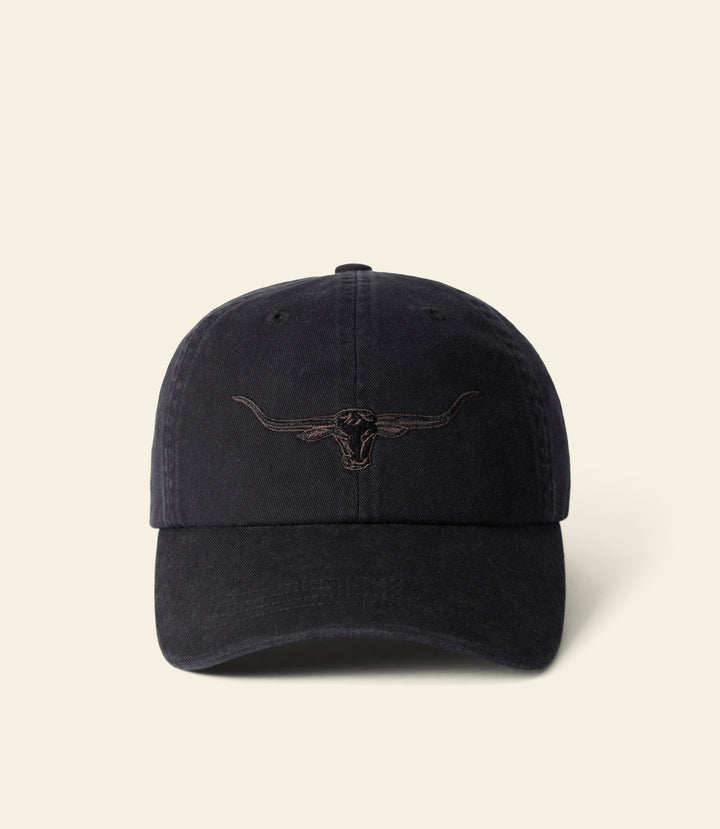 R.M.Williams Longhorn Twill Cap - Black Wash - view 4