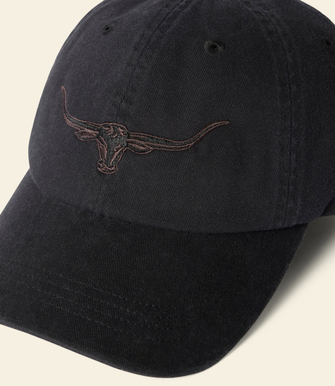 R.M.Williams Longhorn Twill Cap - Black Wash - view 5