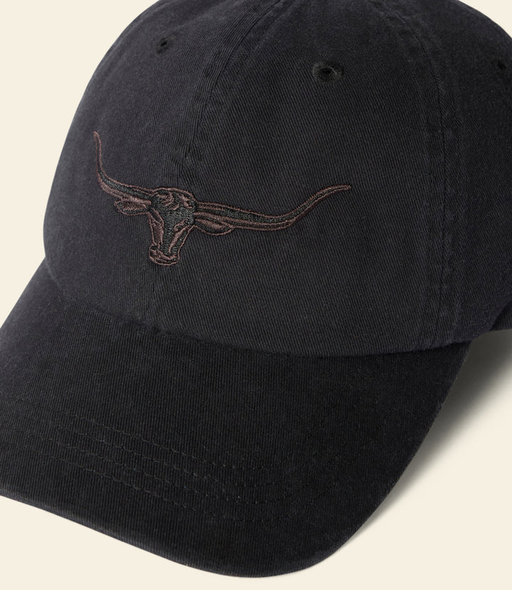 R.M.Williams Longhorn Twill Cap - Black Wash - view 5