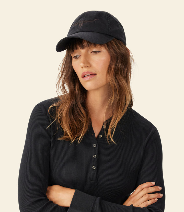 R.M.Williams Longhorn Twill Cap - Black Wash - view 6