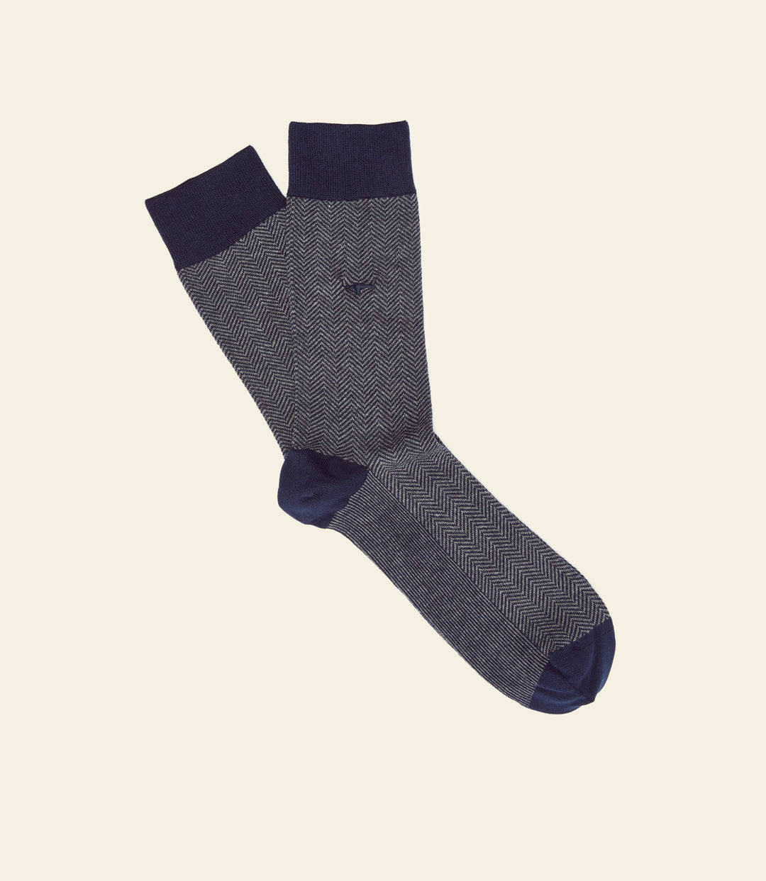 R.M.Williams Nelson herringbone sock - Grey Navy