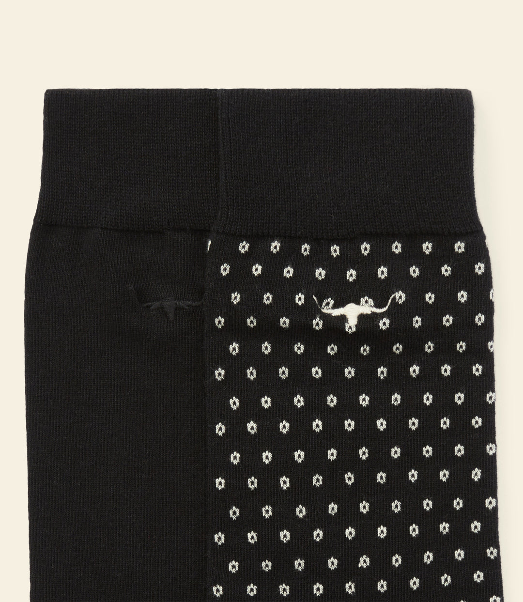 R.M.Williams Nelson polka dot sock 2 pack - Black/Cream