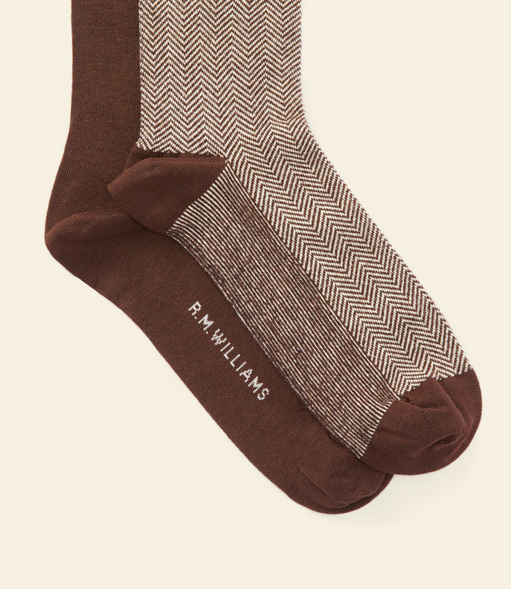 R.M.Williams Nelson herringbone sock 2 pack - view 2