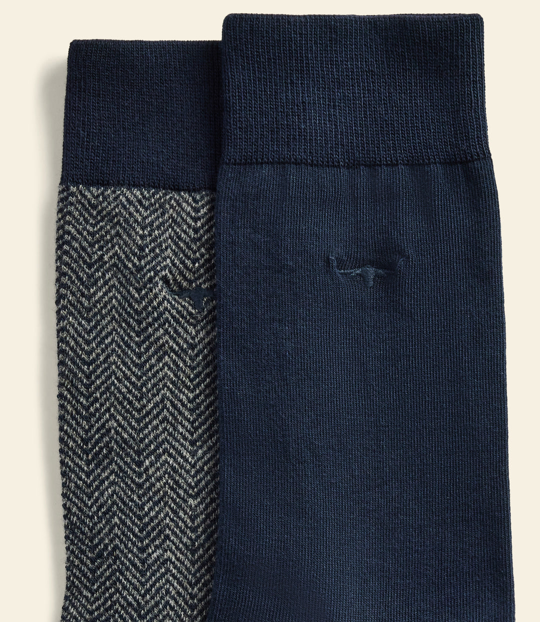 R.M.Williams Nelson herringbone sock 2 pack - Grey Navy