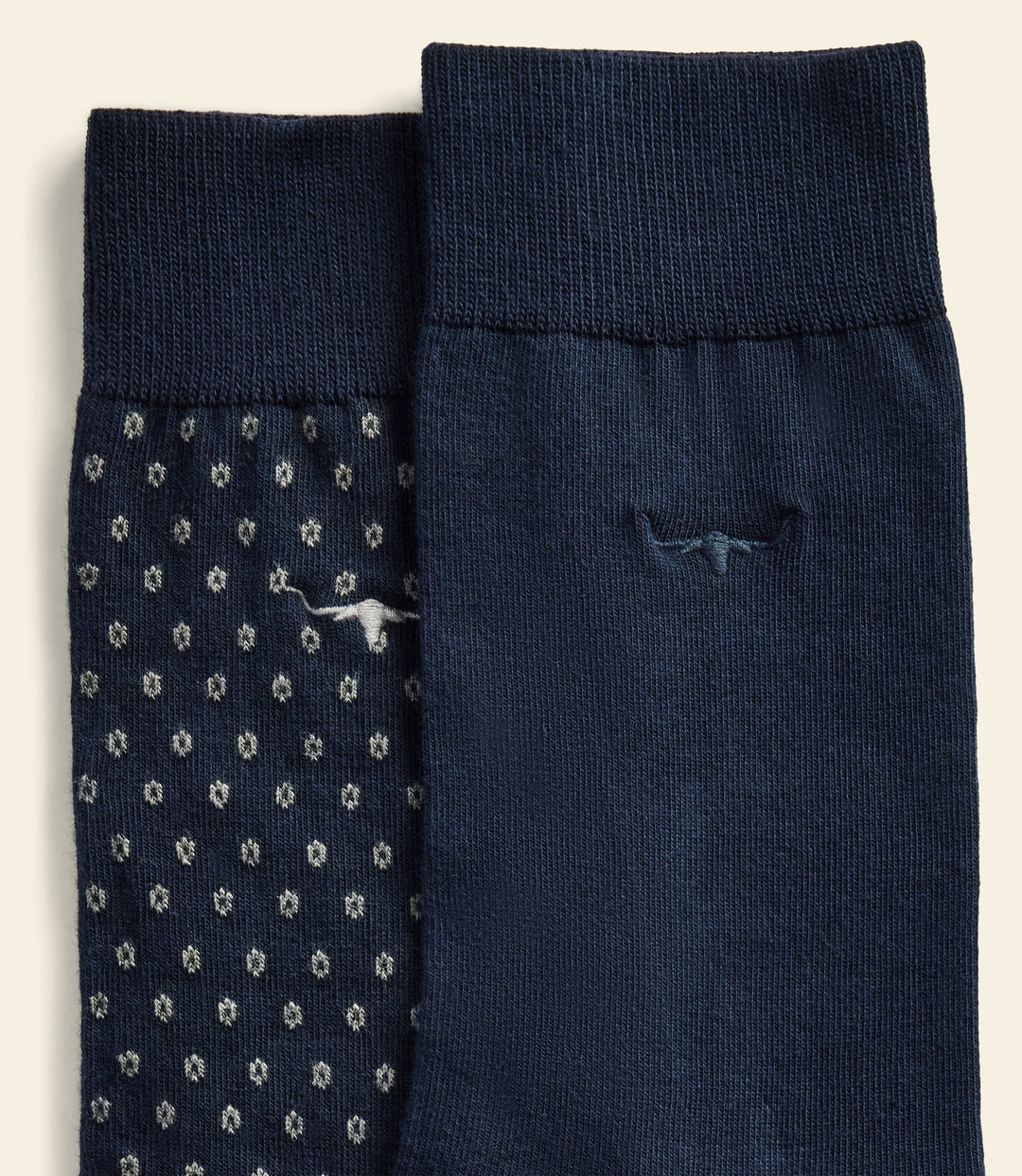 R.M.Williams Nelson polka dot sock 2 pack - Grey Navy
