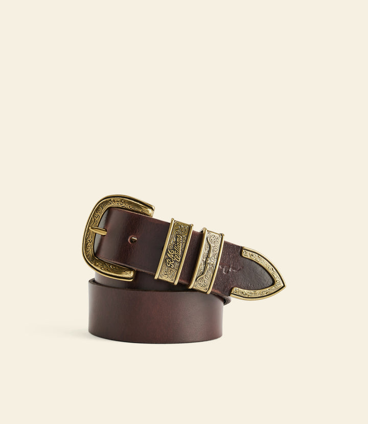 R.M.Williams Western Drover belt - Chocolate