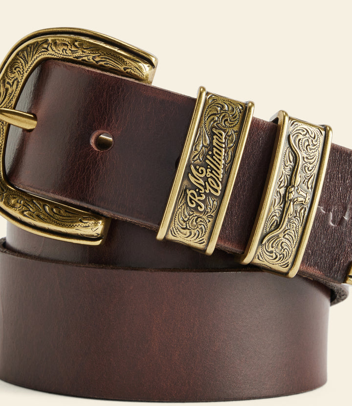 R.M.Williams Western Drover belt - Chocolate - view 3