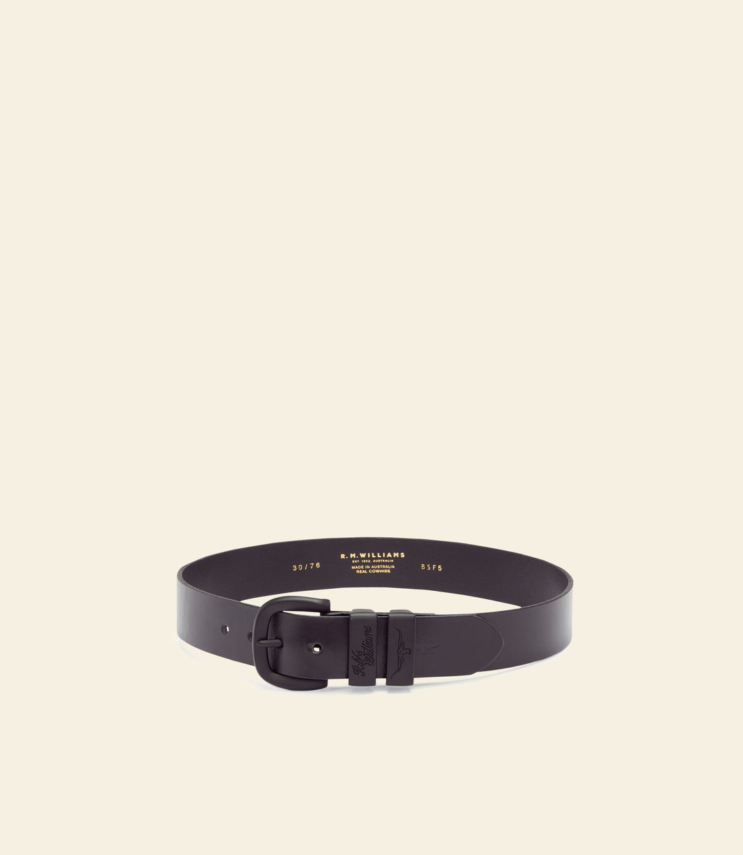 R.M.Williams Drover belt - Black/Black - view 5