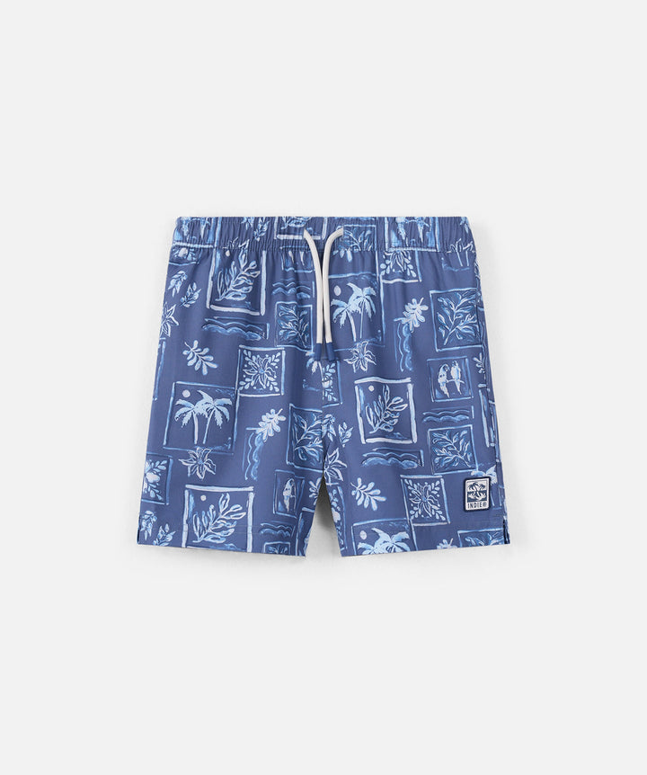 The Riviera Swim Trunk in Navy Combo - front