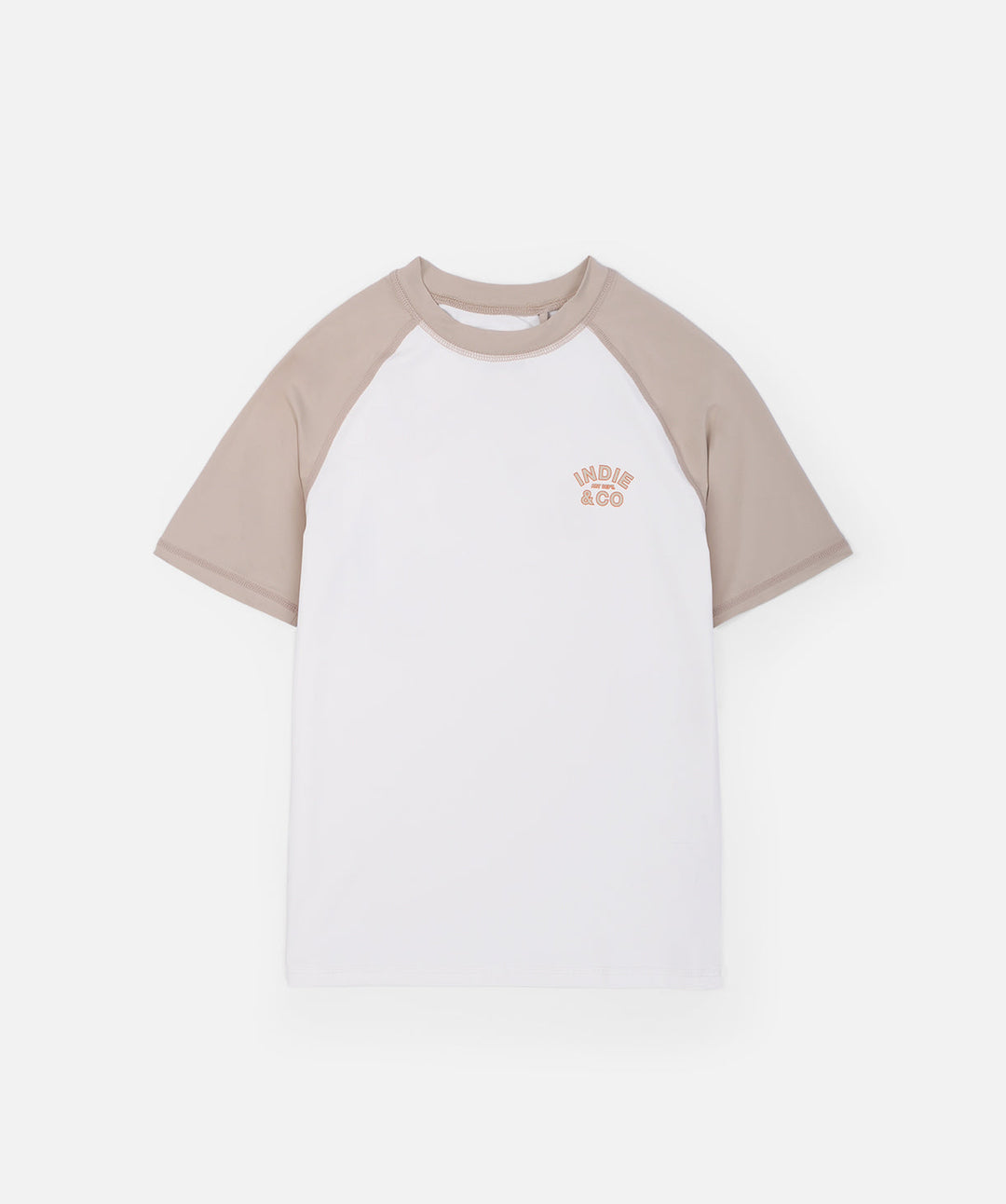 Industrie Kids The Union S/S Rashie in White Stone, front