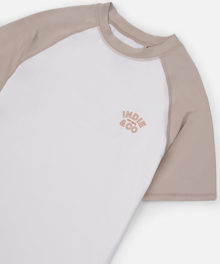 Industrie Kids The Union S/S Rashie in White Stone, view 3