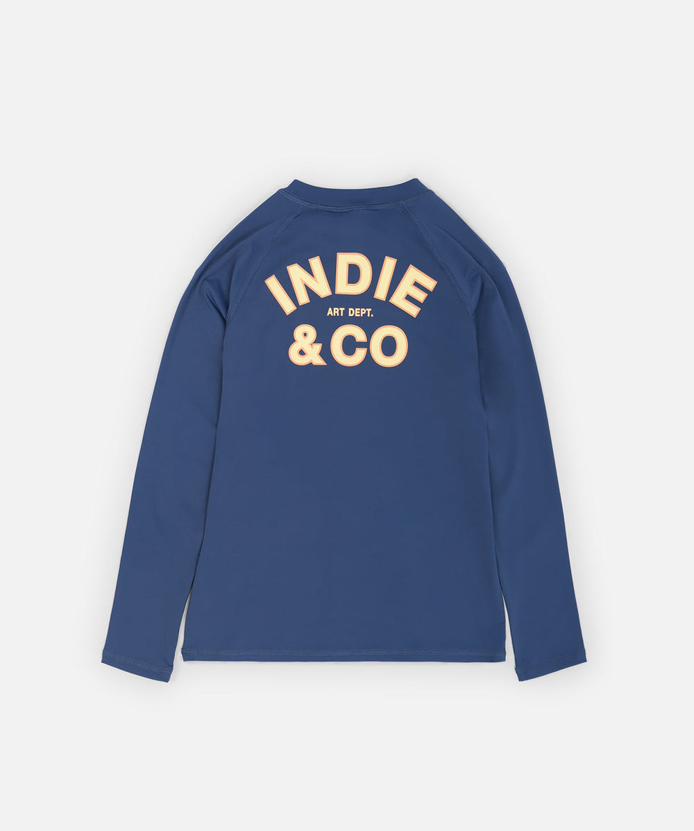 Industrie Kids The Santo L/S Rashie in Petrol, view 2