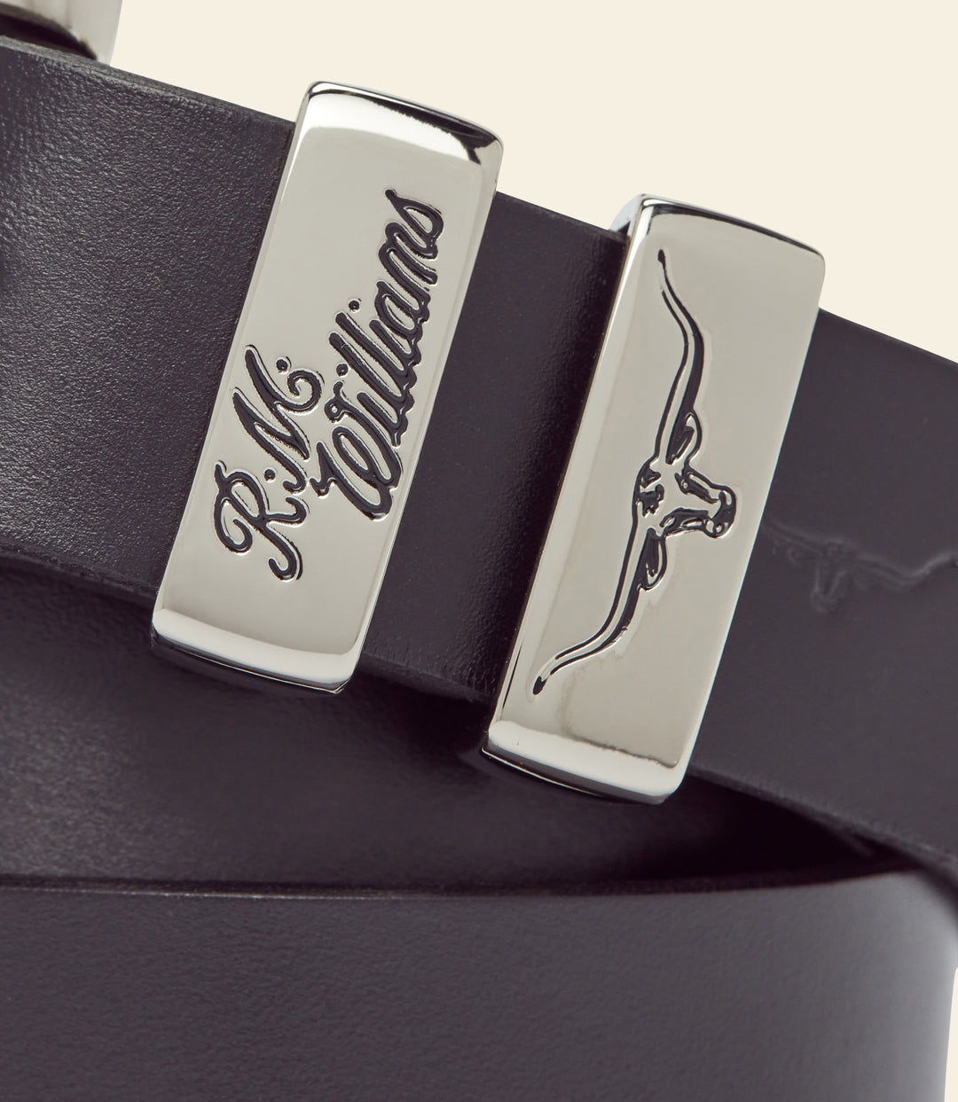 R.M.Williams Slim Drover belt - Black - view 2