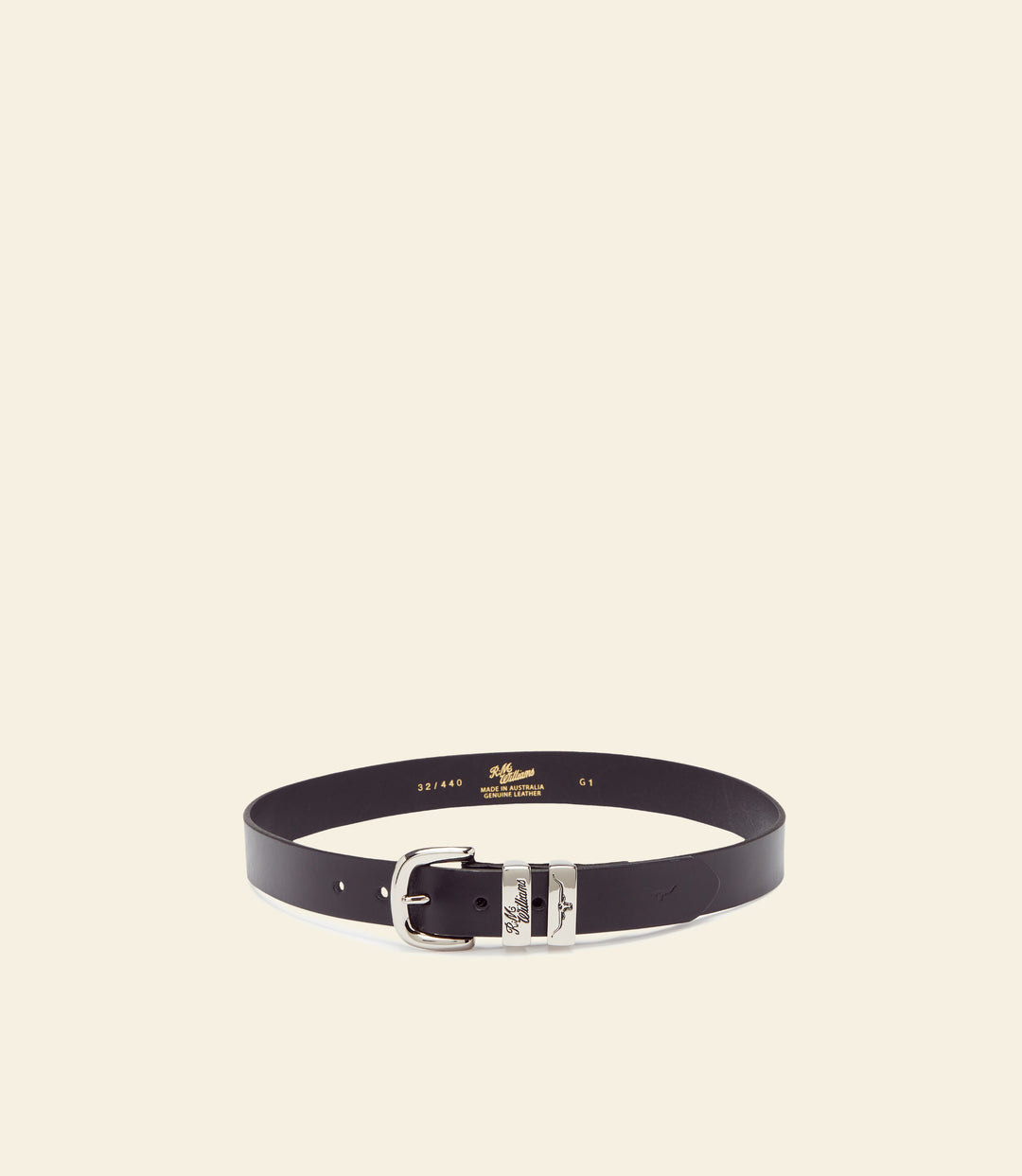 R.M.Williams Slim Drover belt - Black - view 4