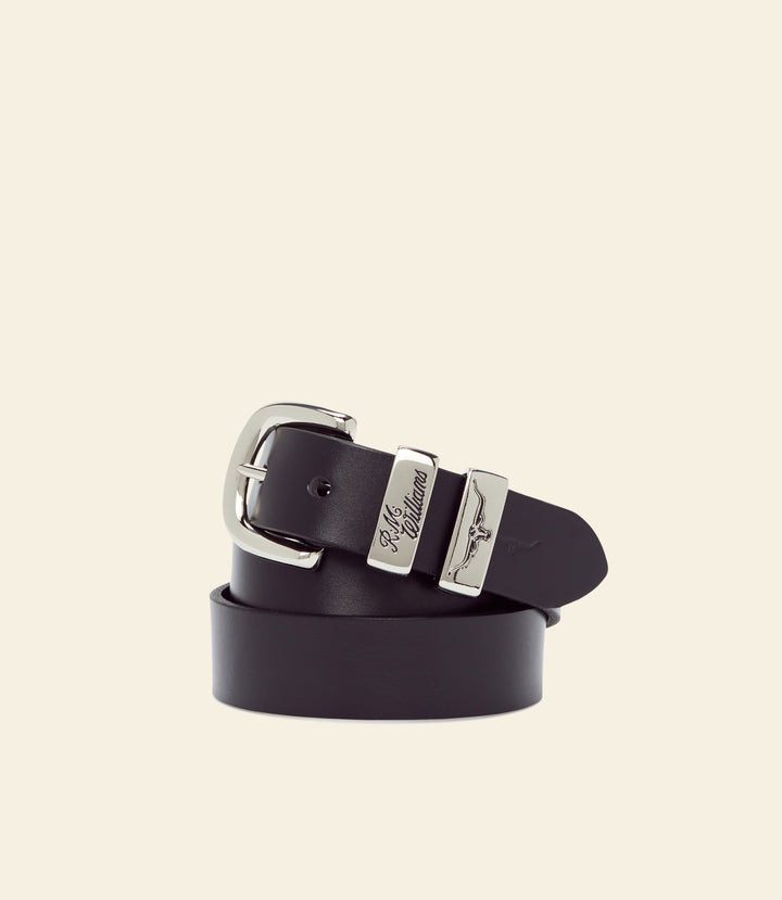 R.M.Williams Slim Drover belt - Black