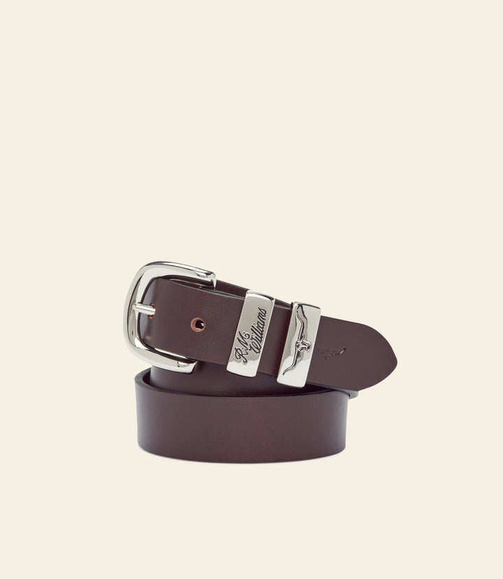 R.M.Williams Slim Drover belt - Chestnut