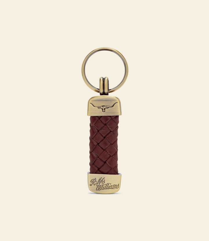 R.M.Williams Plaited Key Ring - Brown