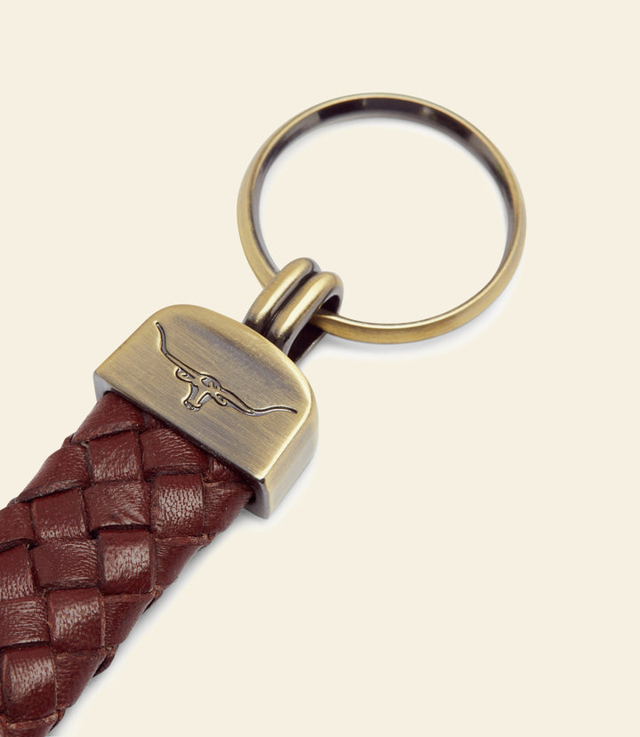 R.M.Williams Plaited Key Ring - Brown - view 3