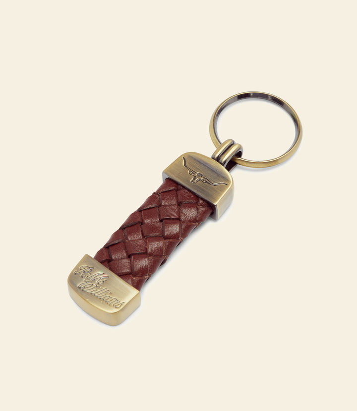 R.M.Williams Plaited Key Ring - Brown - view 4