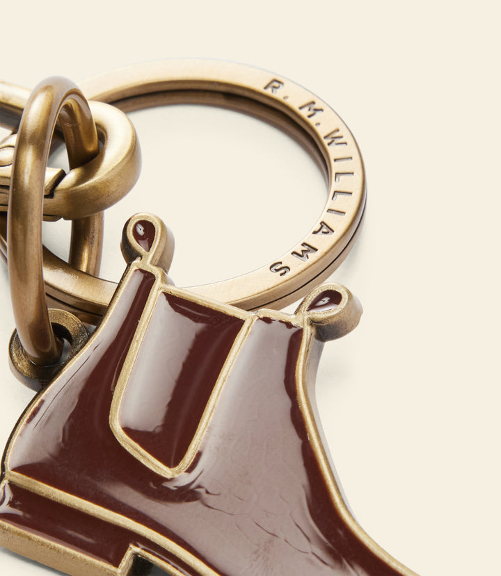 R.M.Williams Boot Enamel Keyring - Chestnut - view 3