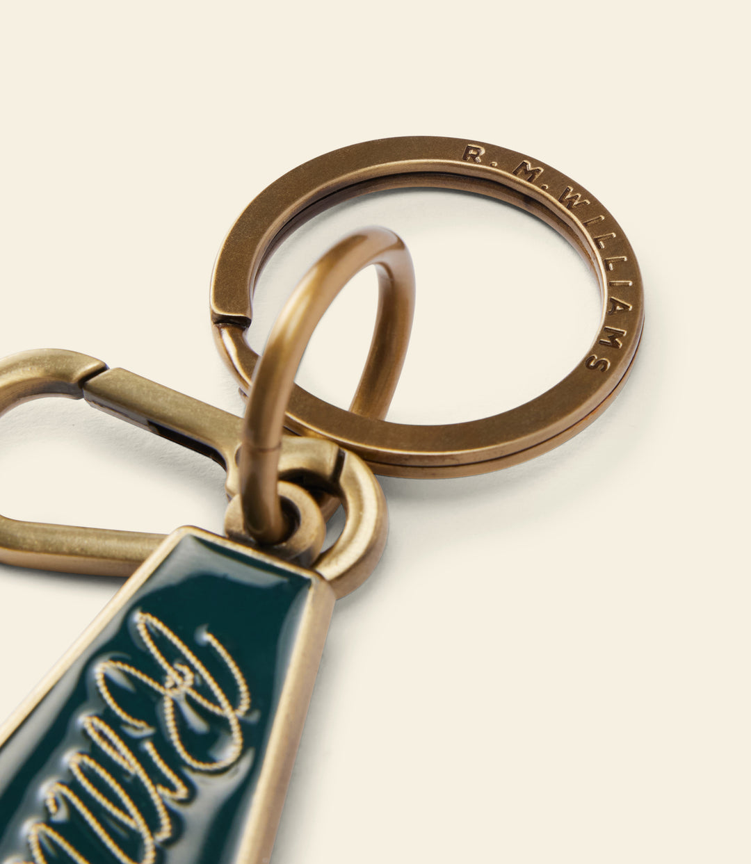 R.M.Williams Rope Logo Enamel Keyring - Pine - view 3