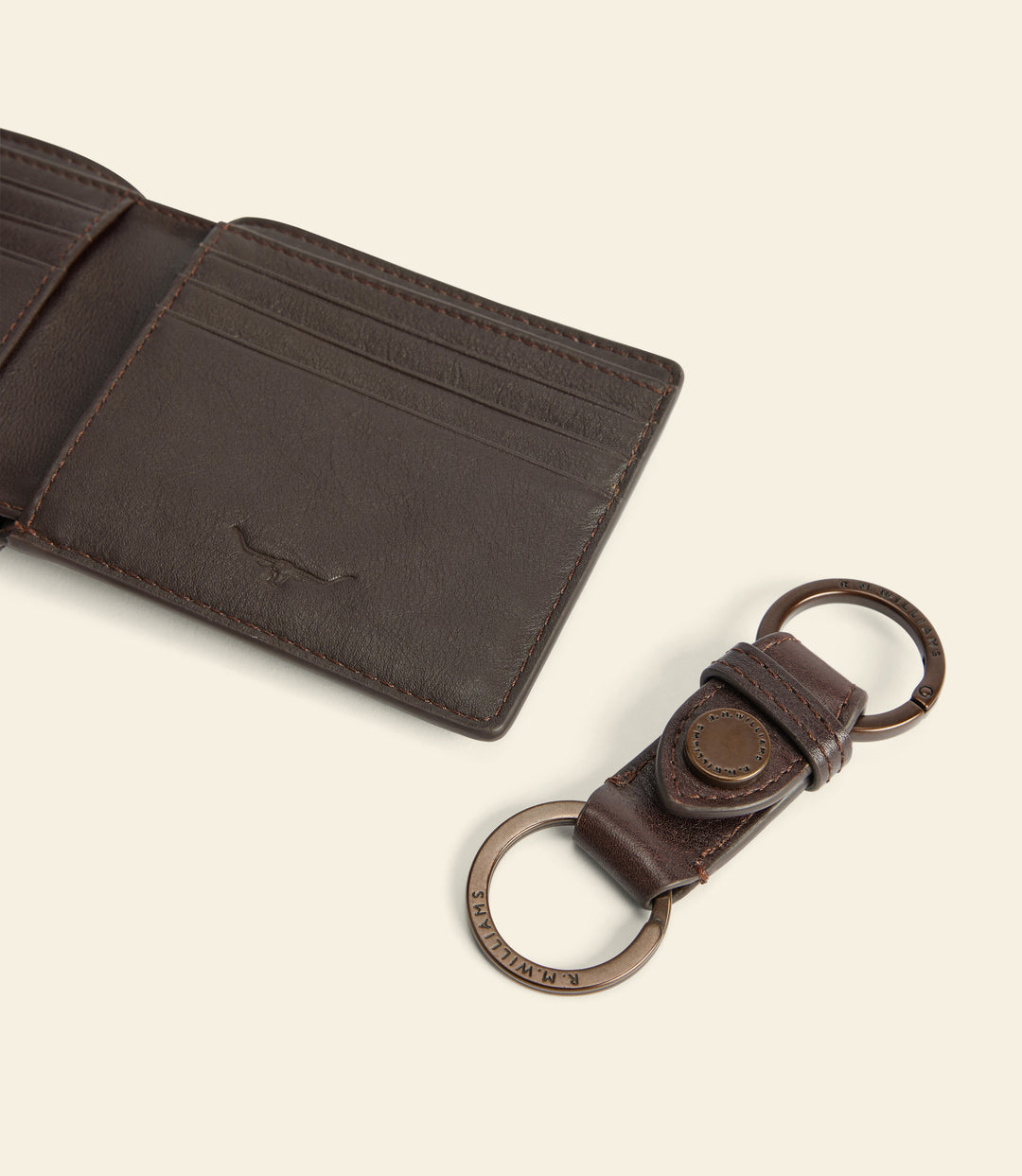 R.M.Williams Wallet and keyring gift set - Chestnut - view 3