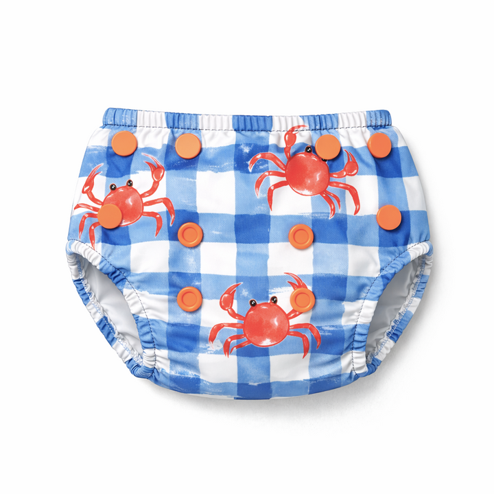 Confetti Kidz Reusable Swim Nappy in Crabby Club, view 3