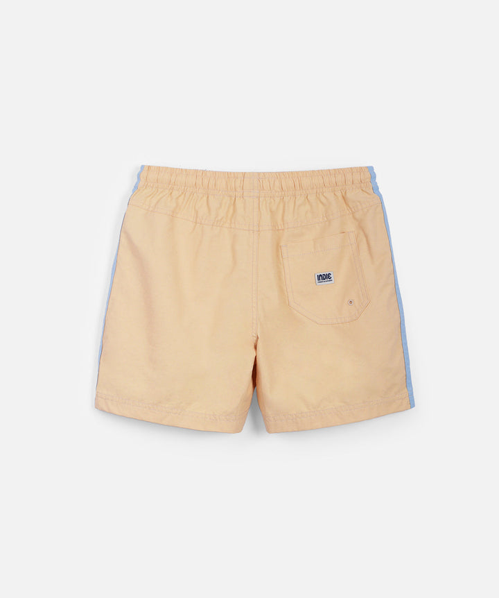 The All Day Stripe Swim Trunk in Sunflower - detail