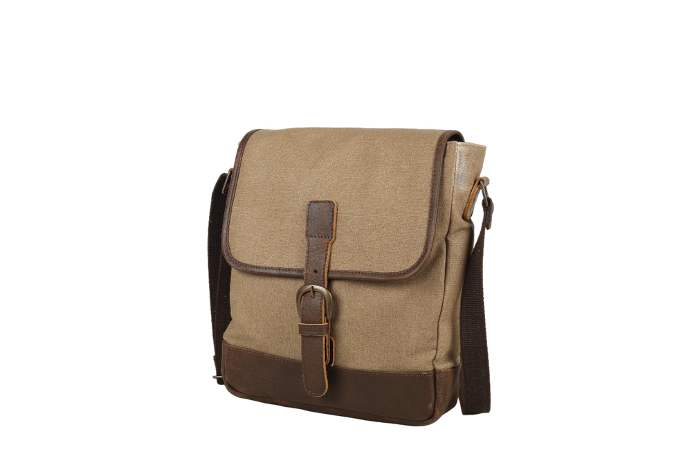 Indepal Declan Canvas Messenger Bag - Khaki - image 2