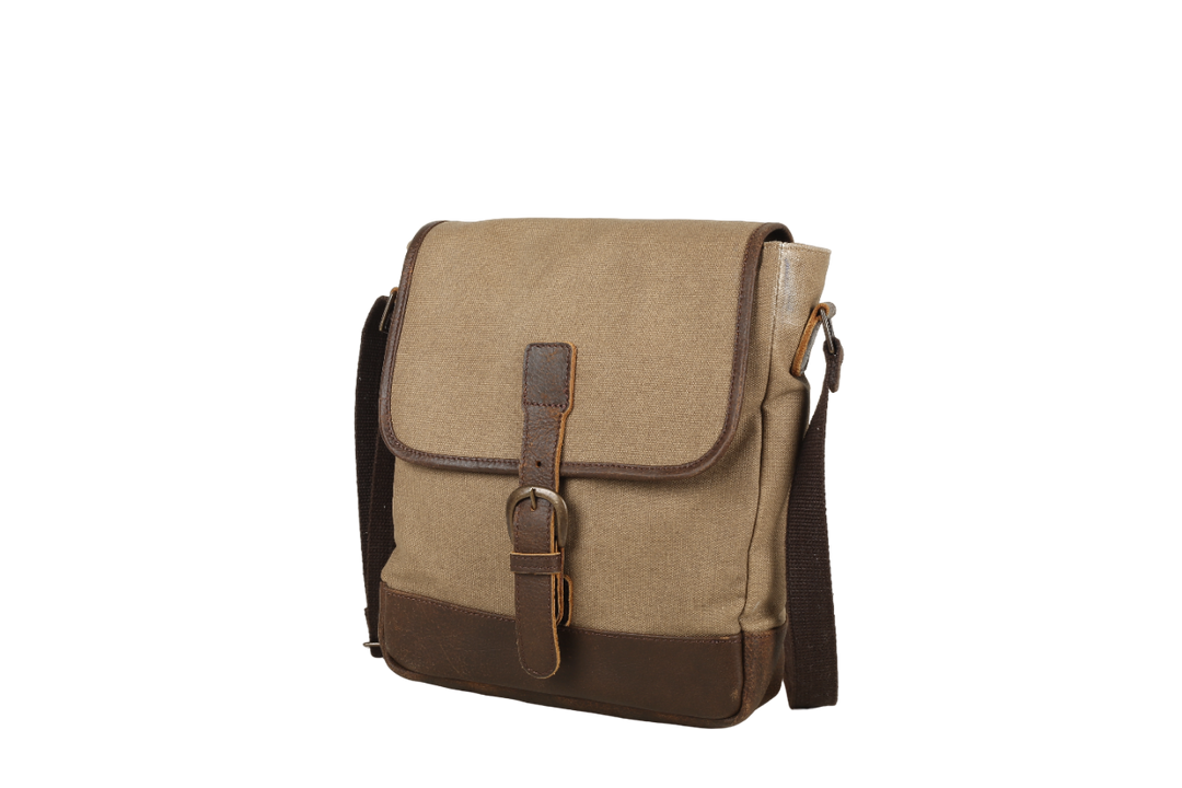 Indepal Declan Canvas Messenger Bag - Khaki - image 2