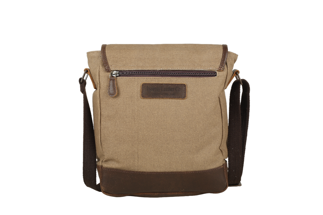 Indepal Declan Canvas Messenger Bag - Khaki - image 3