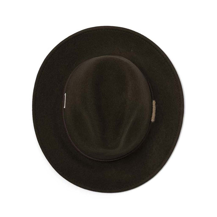 Evoke - Paterson Felt Fedora - Dark Khaki