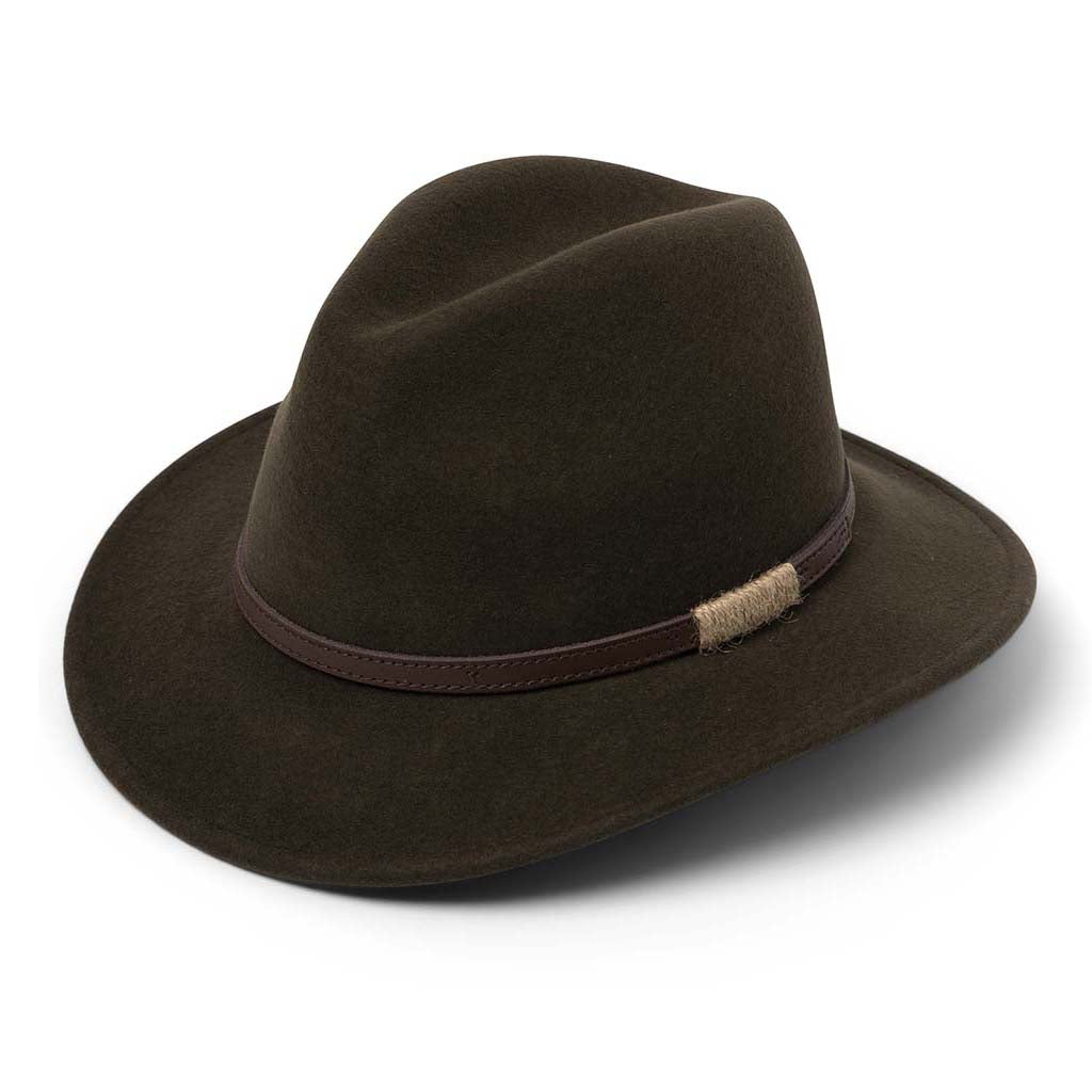 Evoke - Paterson Felt Fedora - Dark Khaki
