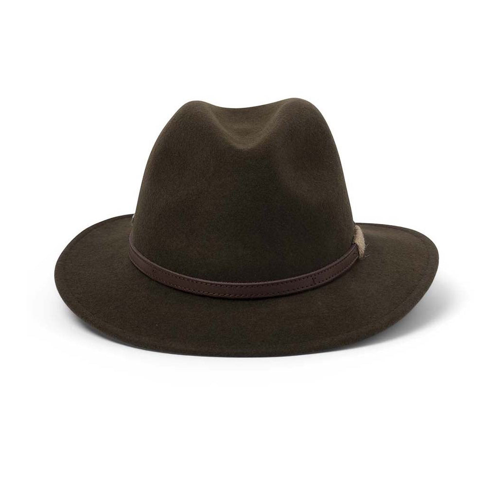 Evoke - Paterson Felt Fedora - Dark Khaki