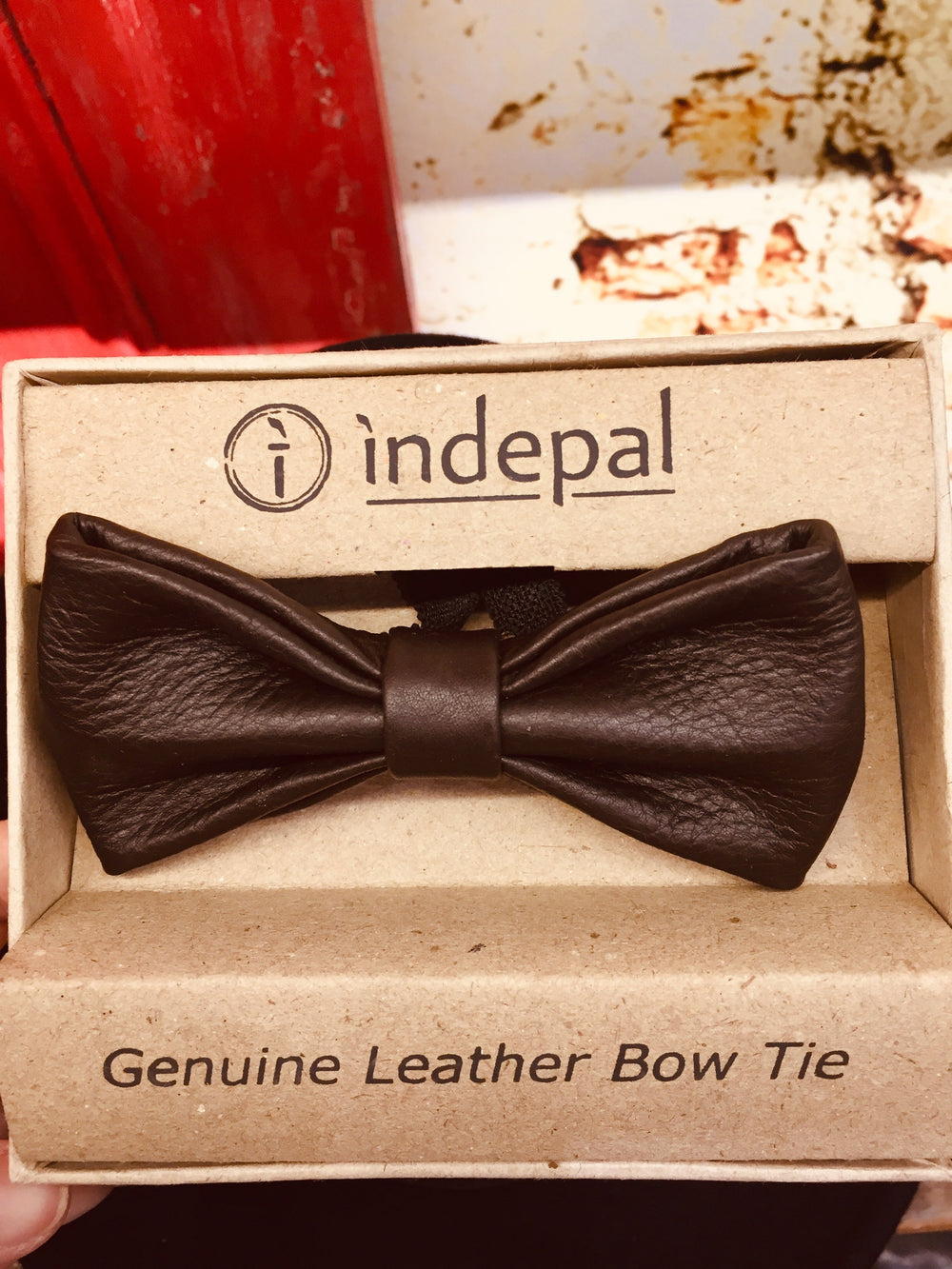Indepal Flannery Leather Bow Tie - image 2