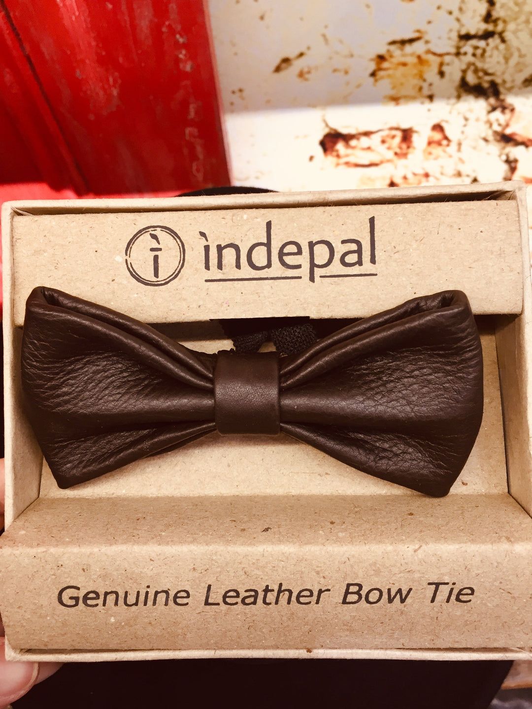 Indepal Flannery Leather Bow Tie - image 2