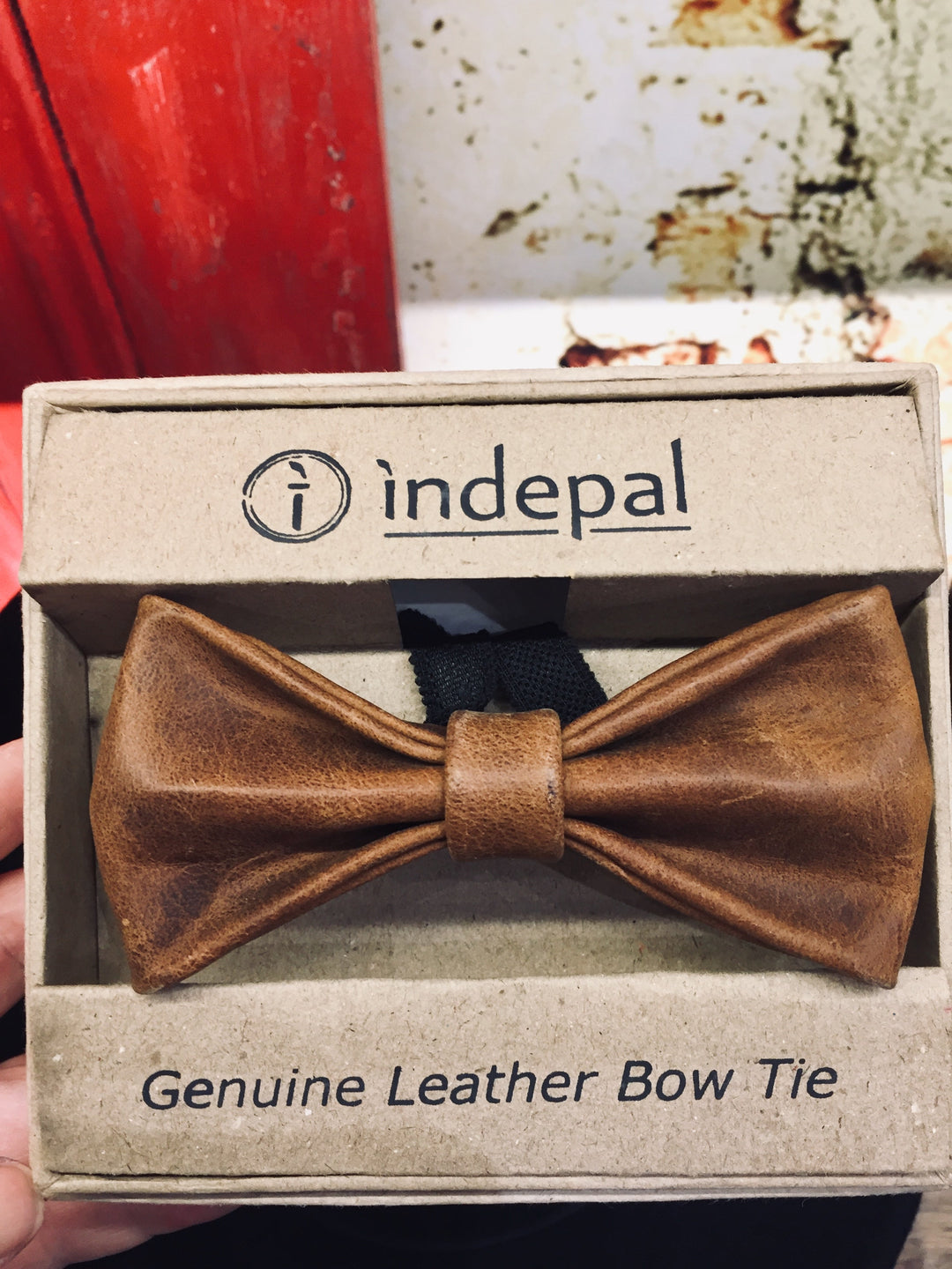Indepal Flannery Leather Bow Tie - image 3