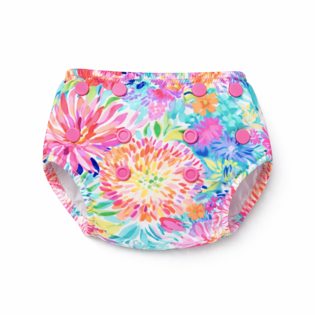 Confetti Kidz Reusable Swim Nappy in Garden Glow, view 3