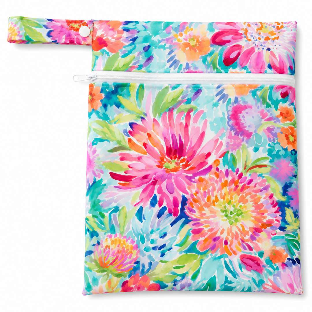 Confetti Kidz Double Pocket Wet Bag in Garden Glow