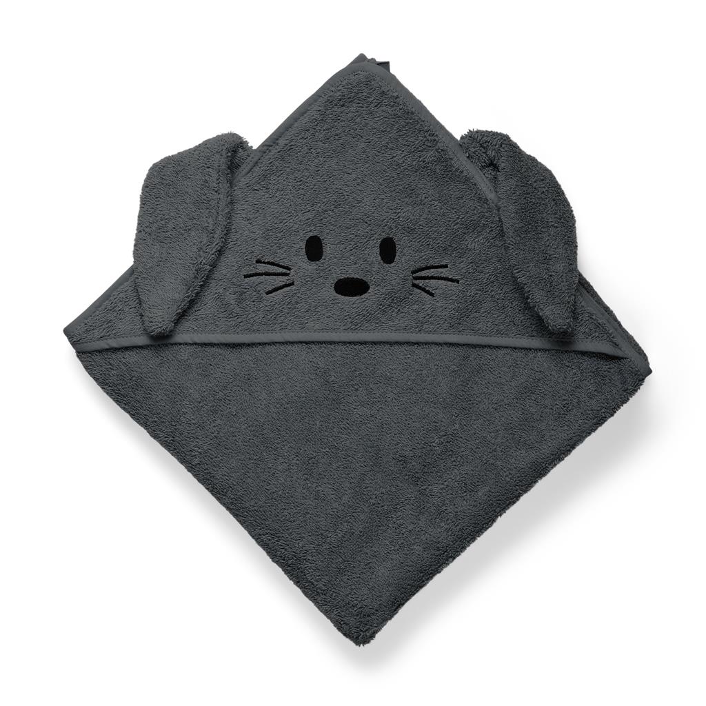 Nuuroo Aki Hooded Baby Towel in Asphalt - photo 1 of 2