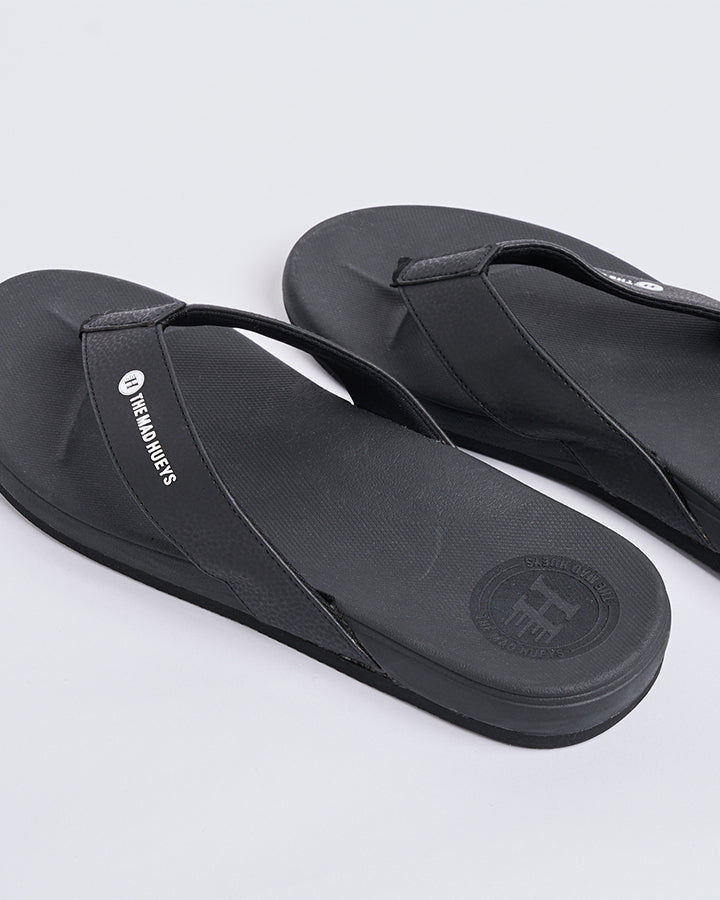 The Mad Hueys Hueys Wide Strap Thongs in Black - product photo 3