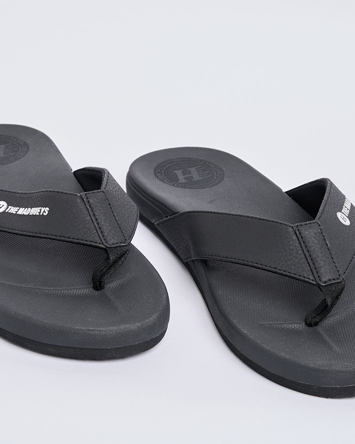 The Mad Hueys Hueys Wide Strap Thongs in Black - product photo 4