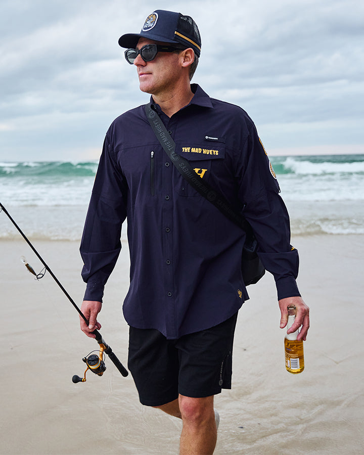 The Mad Hueys Beeramundi | Twill Trucker - Navy