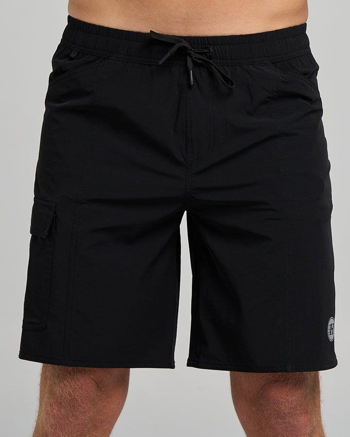 The Mad Hueys Coastline | 18" Hybrid Short - Black