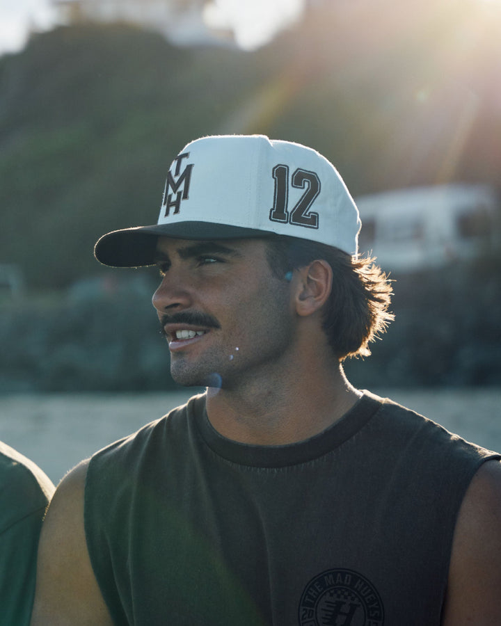The Mad Hueys New Hueys Twill Snapback in White - product photo 5