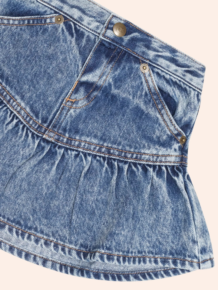 Huxbaby Dreamy Denim Tiered Skirt in Denim - photo 4 of 5