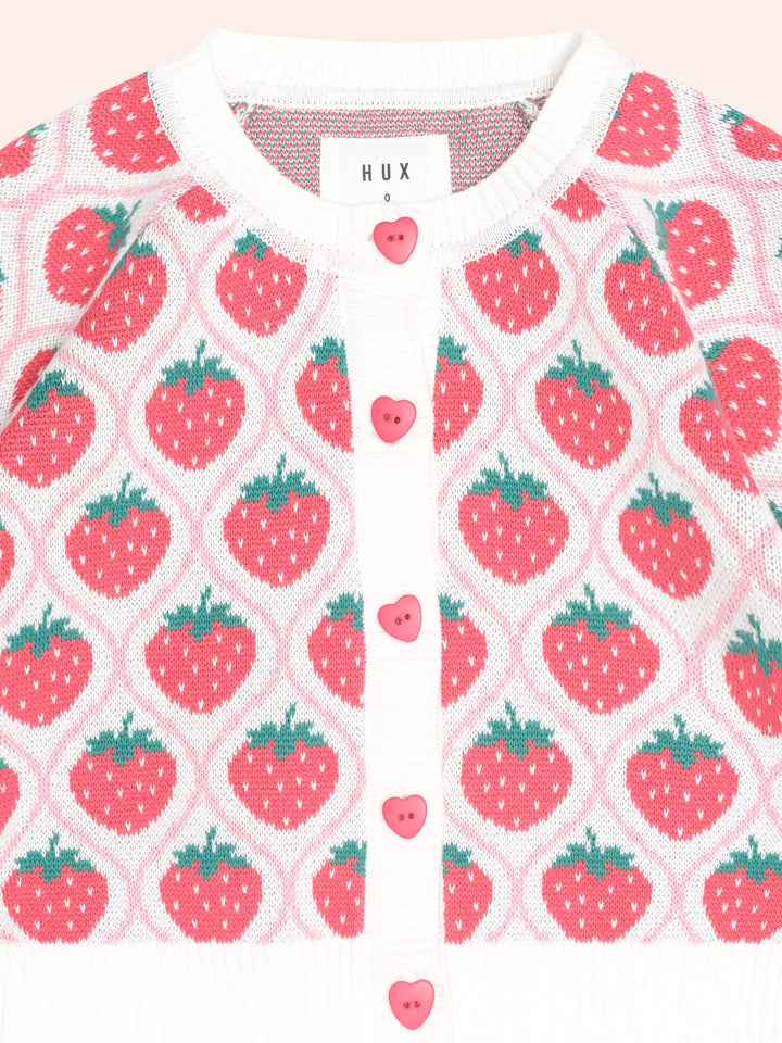 Huxbaby Strawberry Fields Cardi in Strawberry - photo 3 of 5