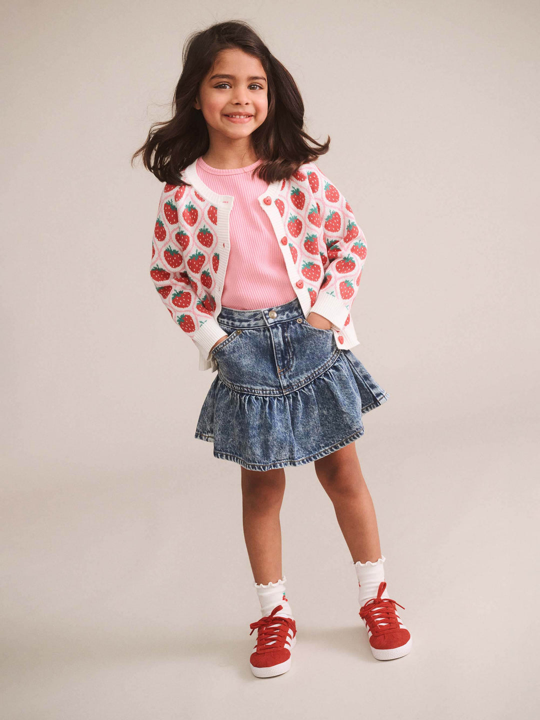 Huxbaby Strawberry Fields Cardi in Strawberry - photo 5 of 5