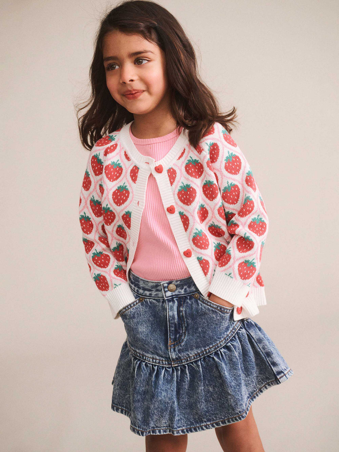 Huxbaby Strawberry Fields Cardi in Strawberry - photo 2 of 5