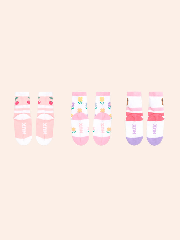 Huxbaby 3Pk Girls Sports Socks in Multi - photo 3 of 12